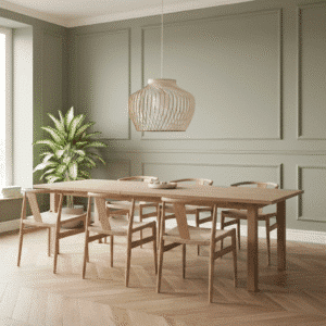 lampara de colgar de madera en color blanco