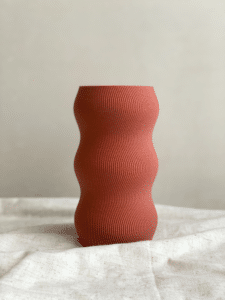 Jarron impreso en 3d_granate_terracota