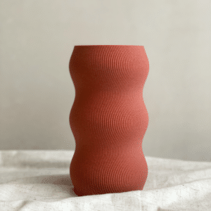 Jarron impreso en 3d_granate_terracota
