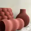 Jarron impreso en 3d_granate_terracota