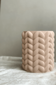 Jarrón rPla impreso 3d_army beige