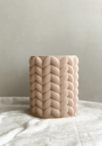 Jarrón rPla impreso 3d_army beige