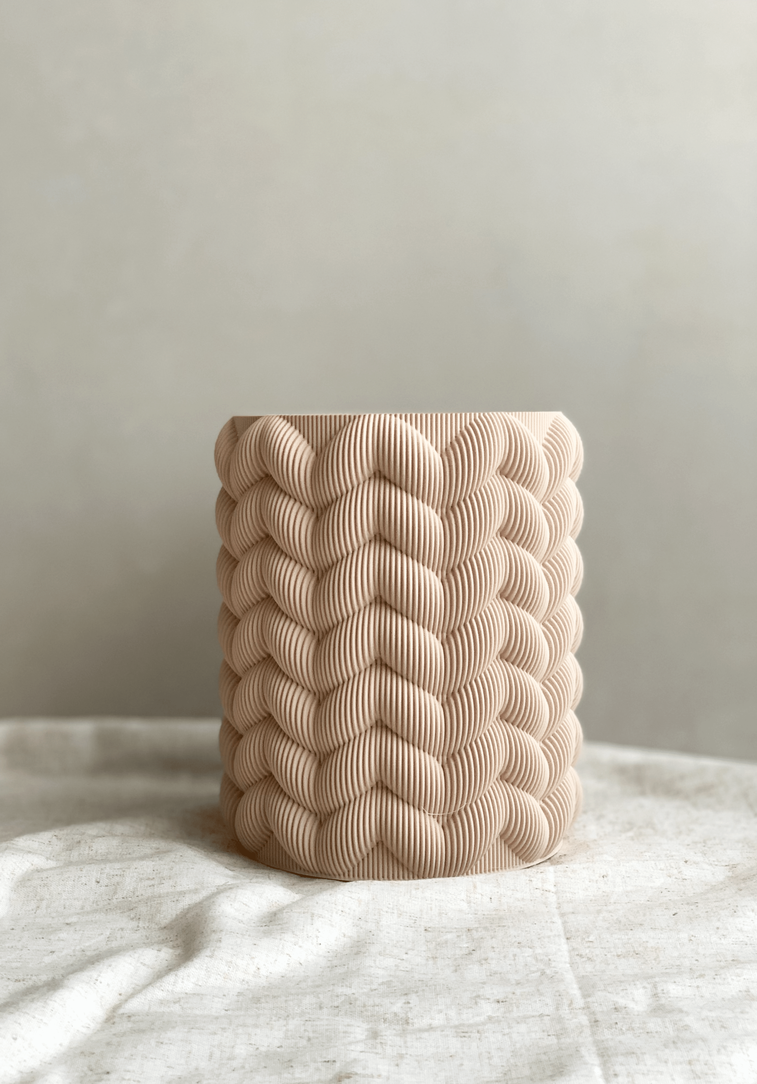 Jarrón rPla impreso 3d_army beige