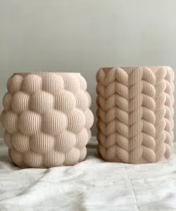 Jarrón rPla impreso 3d_army beige