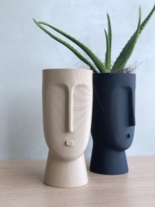 Jarrón de diseño hecho en 3d