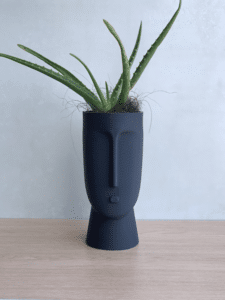Jarrón de diseño en 3d negro