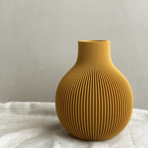 Jarrón de diseño 3D, fabricado con rPLA