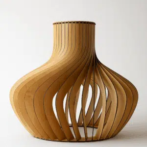 Lámpara de madera Domma colgante en comedor moderno