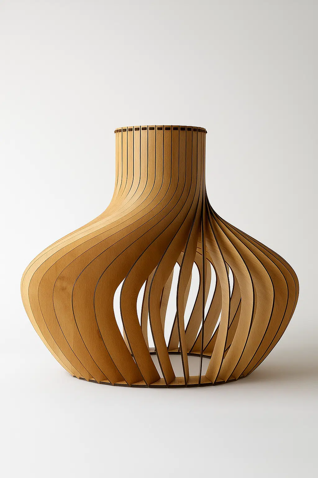 Lámpara de madera Domma colgante en comedor moderno